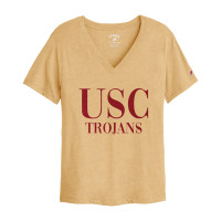 USC Trojans Women's League Gold Intramural Boyfriend V-Neck T-Shirt